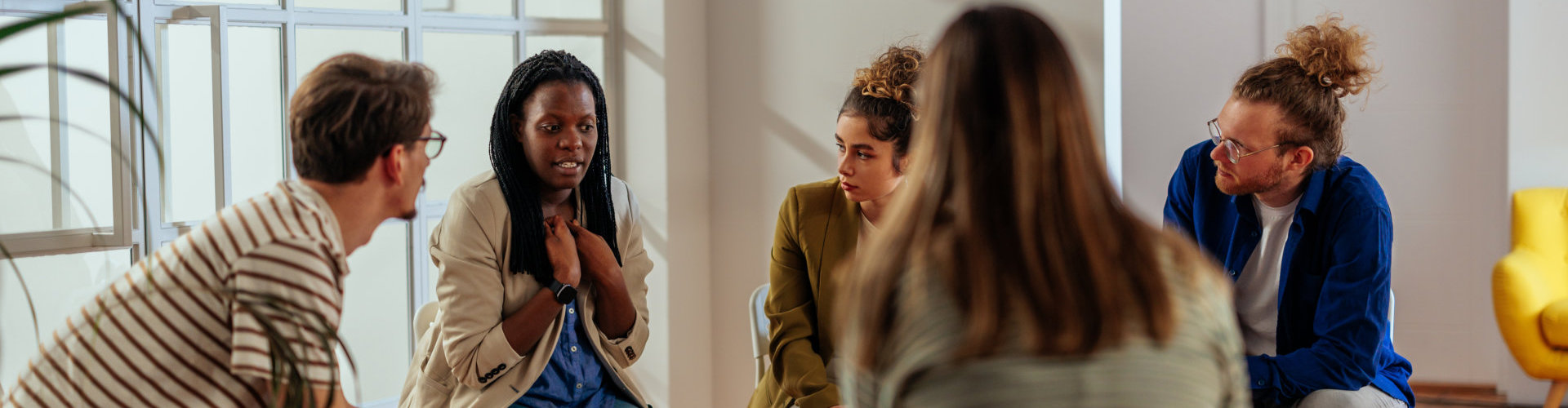 support group gathering for a meeting